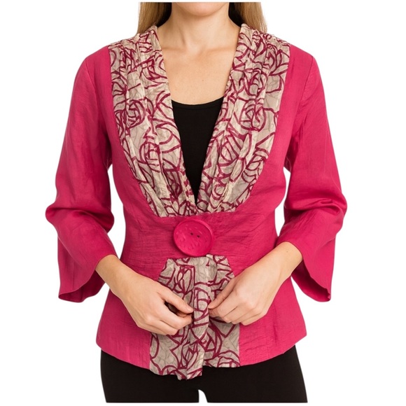 People Like Frank Jackets & Blazers - People Like Frank Fuchsia Jacket